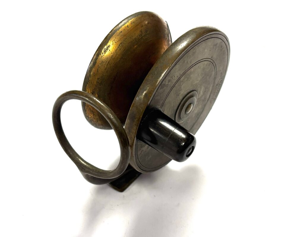   Malloch 3 3/4″ Vintage Brass Side Casting Reel