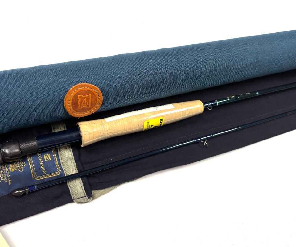   Hardy Elite 8’6″ 2 piece carbon fly rod #5, new with tags, bag and tube