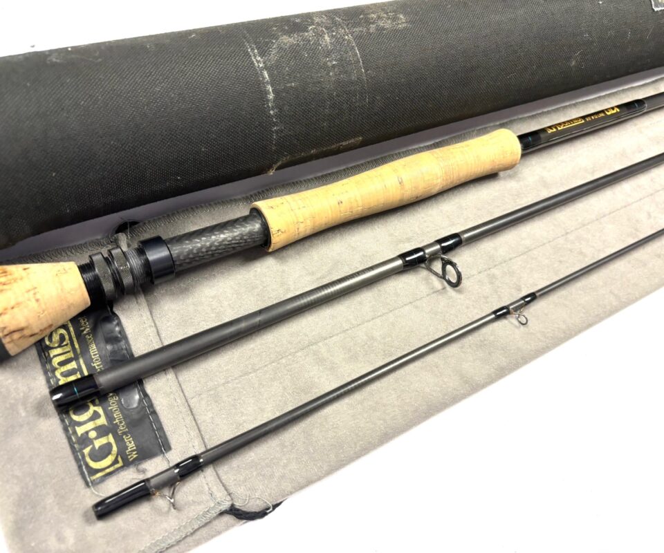  G Loomis GLX 9′ line #12 four piece trout fly rod with bag and case