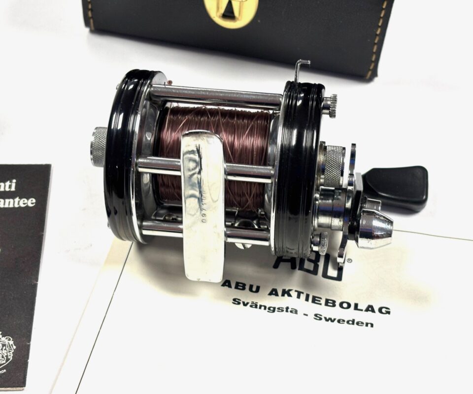   Abu Ambassadeur 6000 C reel, spares, oiler, spanner & leather case & box