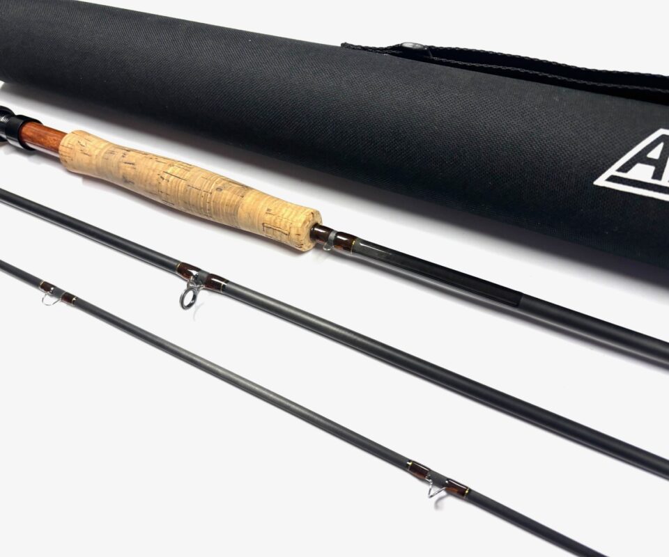   Michael Evans Longbow Arrowhead 9′ 9″ Trout Fly Rod Line #7/8 With Bag & Tube