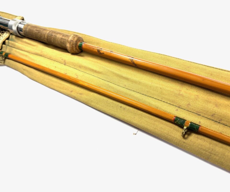   Hardy LRH No 1 Spinning 9′ 6″ Cane Two Piece Rod With Bag Great Condition