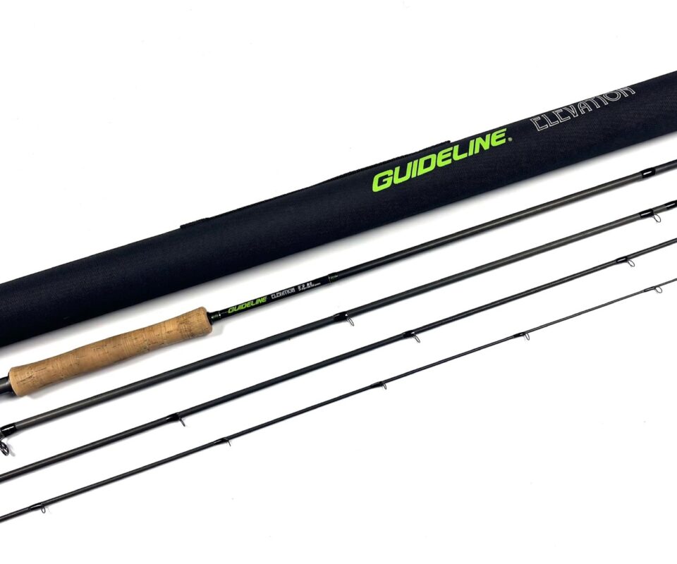   Guideline ELEVATION 9’ 9″ 4 Piece Graphite Trout Fly Rod #6 Fine With Bag & Tube