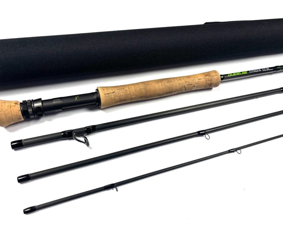   Guideline ELEVATION 9’ 9″ 4 Piece Graphite Trout Fly Rod #6 Fine With Bag & Tube