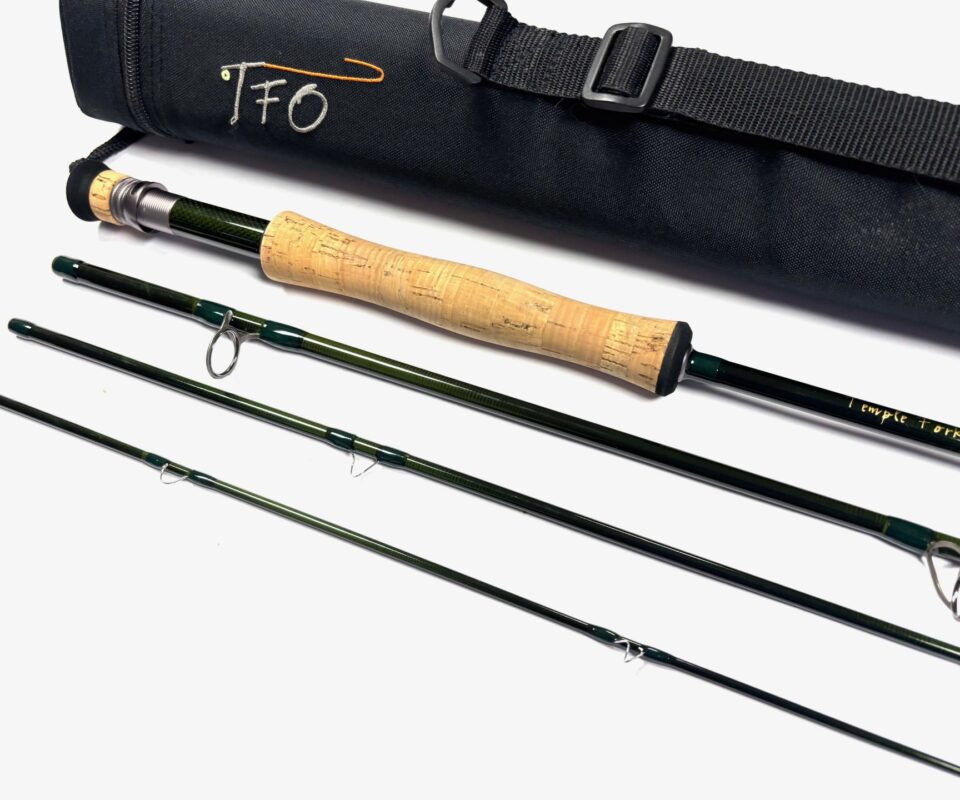   Temple Fork 9′ Outfitters #7 BVK 4 Piece Salt Water Rod Superb Condition With Bag & Tube RARE