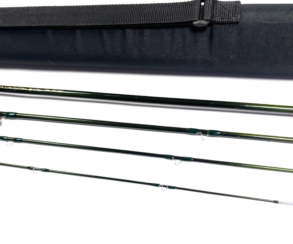   Temple Fork 9′ Outfitters #7 BVK 4 Piece Salt Water Rod Superb Condition With Bag & Tube RARE