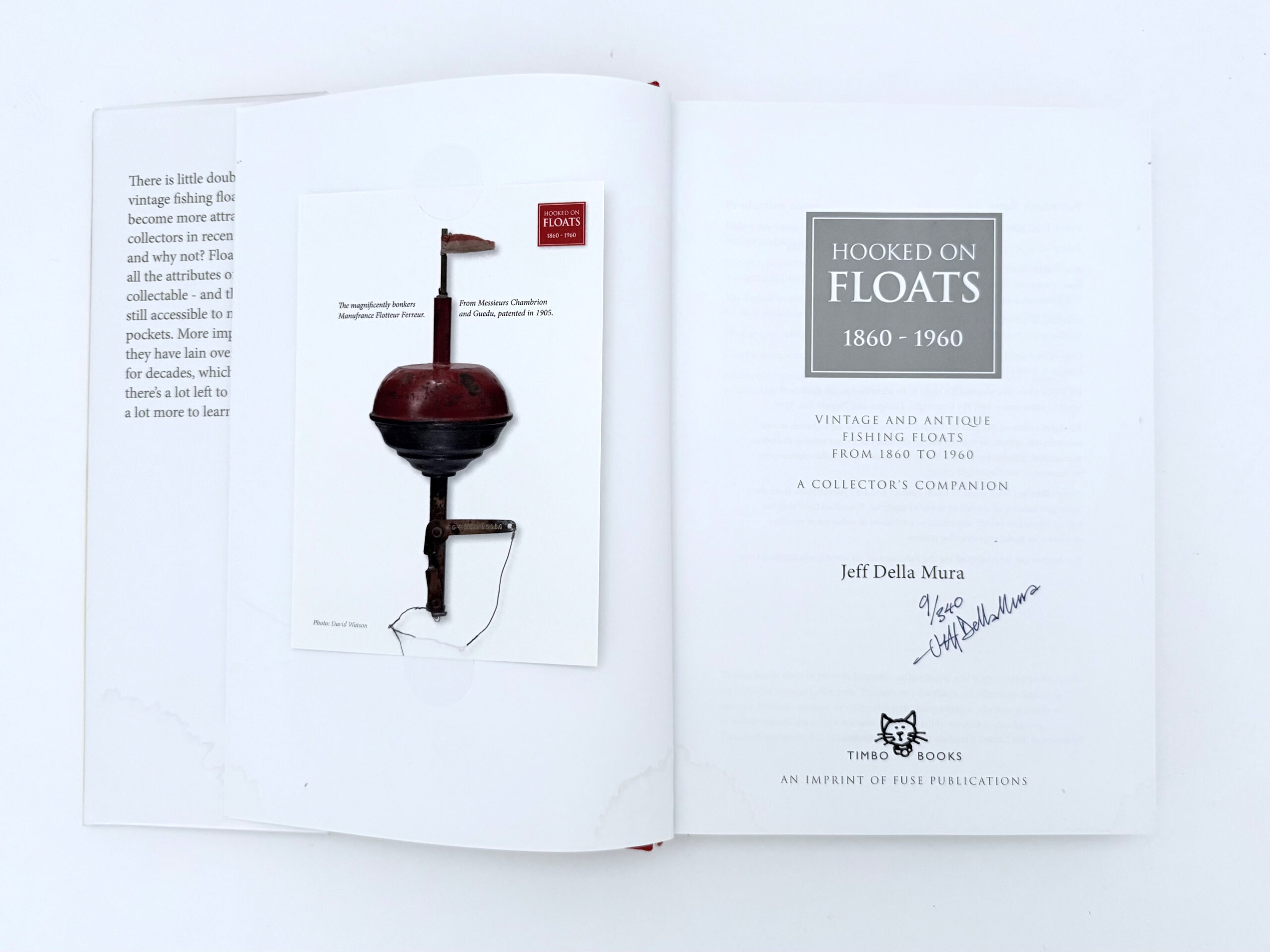 Rare Signed Hooked on Floats Book by Jeff Della Mura Number 9 of 340 copies only - Image 3