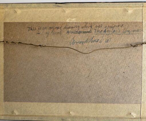 Alternative view of Original Annotated and Signed Drawing  by BERNARD VENABLES from The Angler's Companion page 201