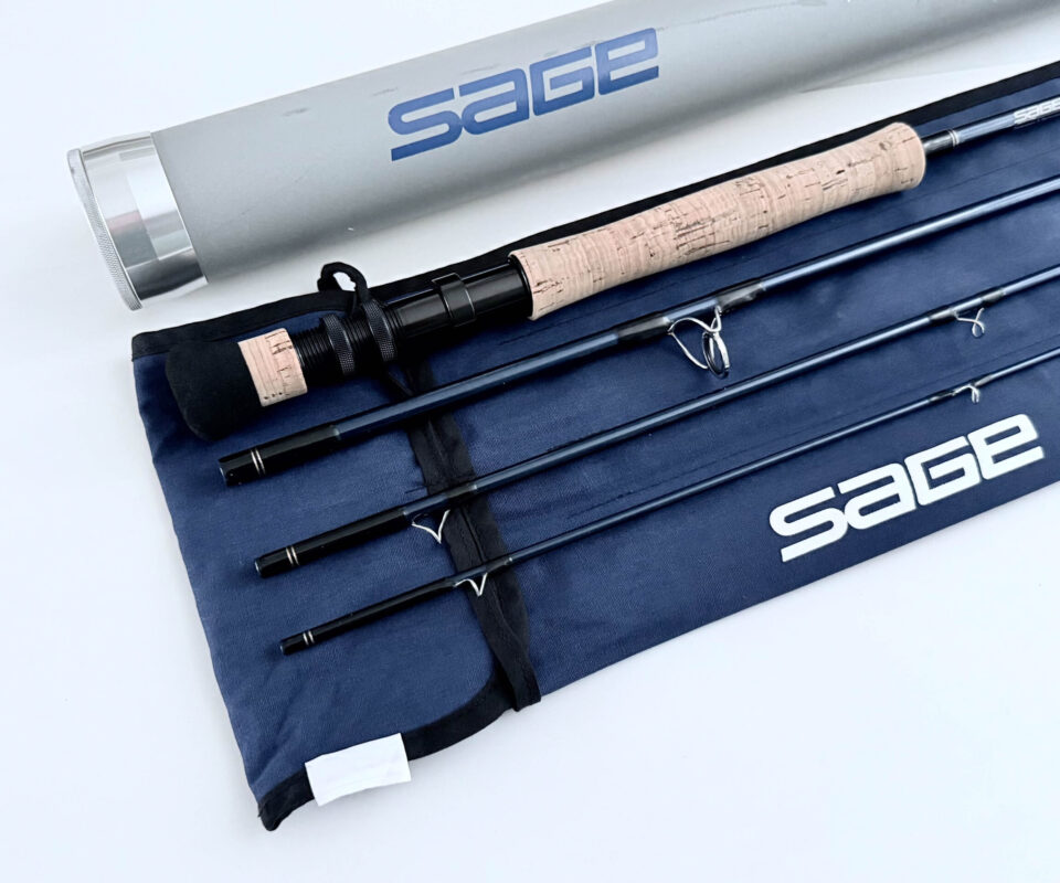   Sage Xi2 9′ 4 Piece Carbon Fly Rod #10 with Sage bag and alloy tube