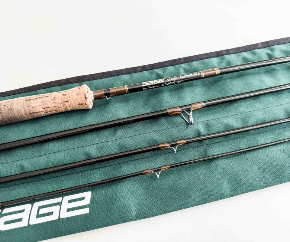   Sage XP 8100-4 Graphite IIIe 10′ 4 Piece Carbon Travel Fly Rod #8  with Sage bag