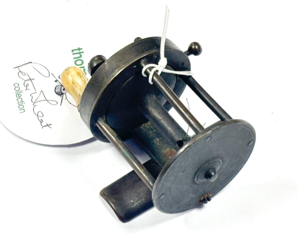   Heatons? Antique brass multiplier winch reel 1 5/8"