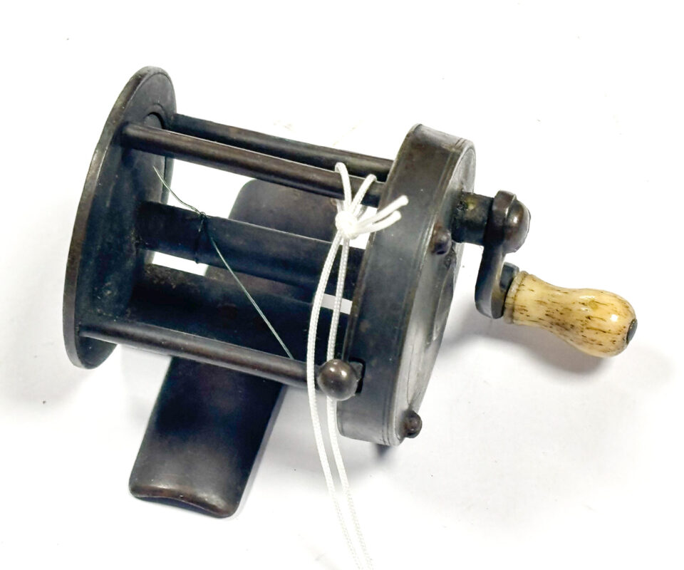   Heatons? Antique brass multiplier winch reel 1 5/8