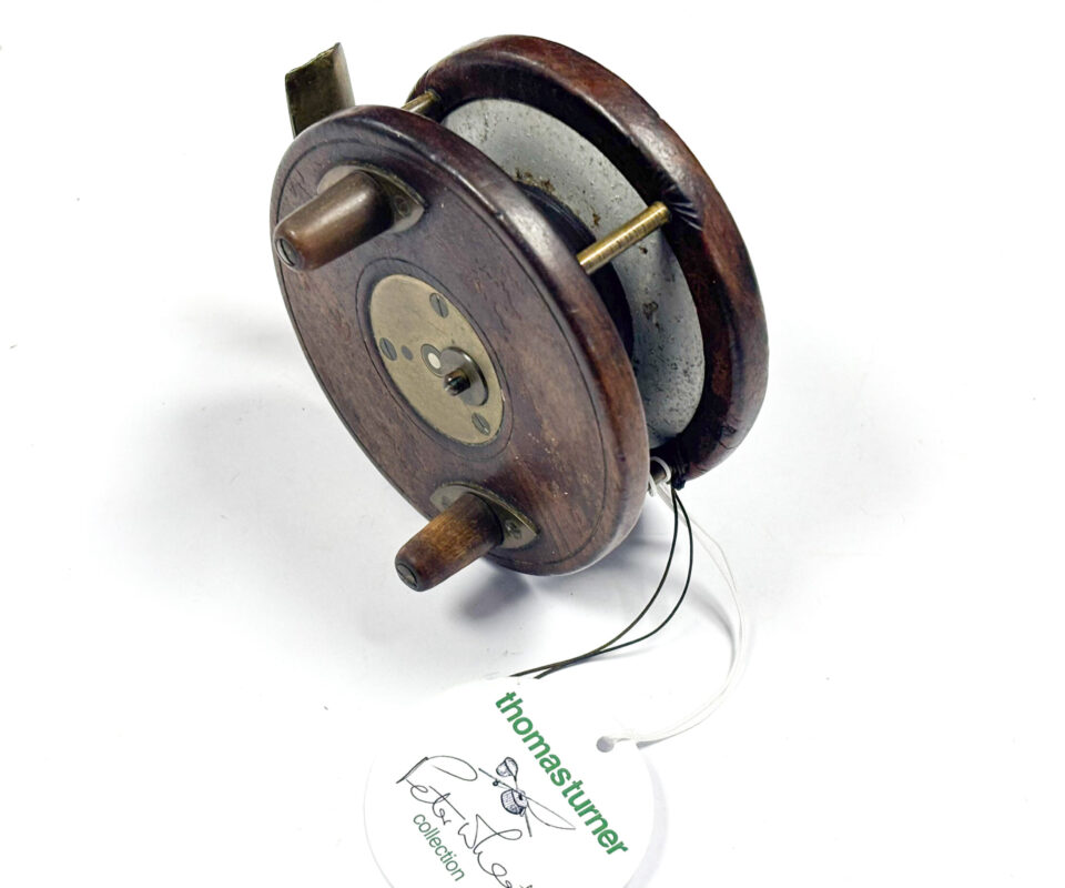   D Slater 'Slater latch'  3.5" centrepin fishing reel