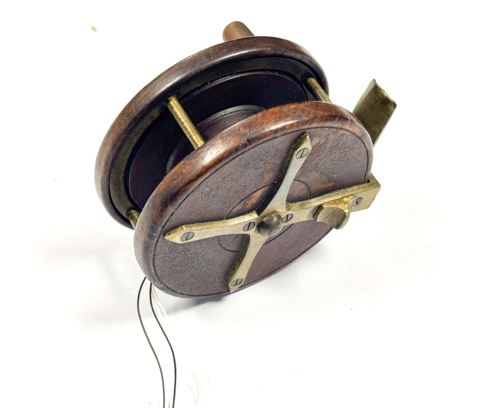   D Slater 'Slater latch'  3.5" centrepin fishing reel