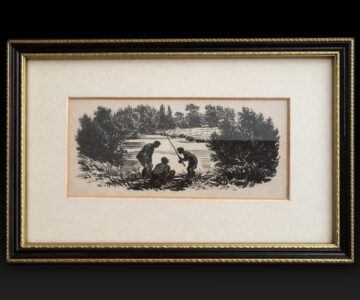 Original Annotated and Signed Drawing  by BERNARD VENABLES from The Angler's Companion page 201