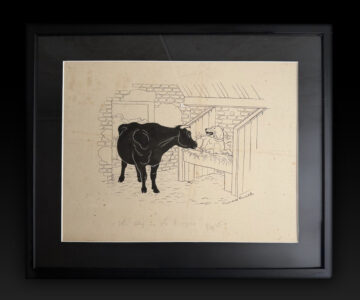 3 Original Signed Early Artworks/Cartoons from Bernard Venables