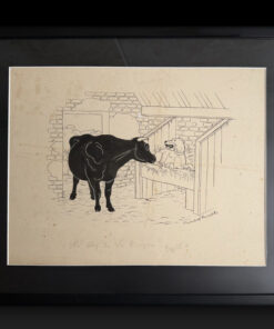 3 Original Signed Early Artworks/Cartoons from Bernard Venables