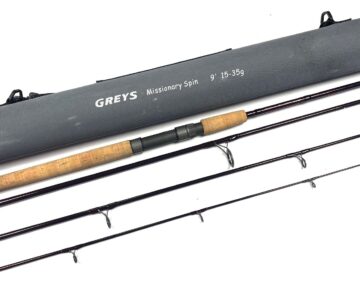   Greys of Alnwick Missionary 9′ Four Piece Spinning Rod 15-35g With Bag & Case