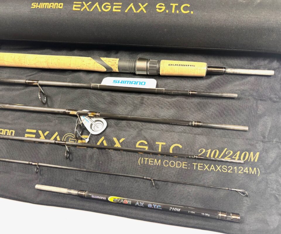   Shimano EXAGE AX STC 7' - 8' Spinning Rod With Bag & Case