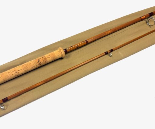   J S Sharpes of Aberdeen for Farlow 9′ 3" 2 piece split cane spinning rod with bag