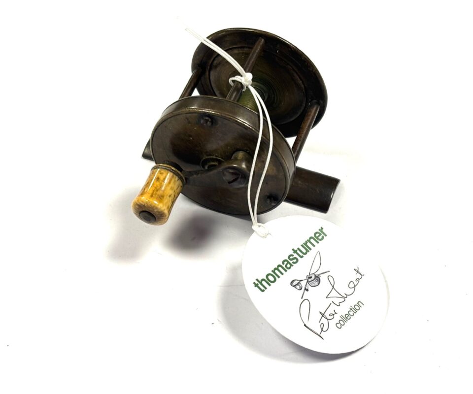   Antique brass multiplier winch reel 1 7/8″ C1860s