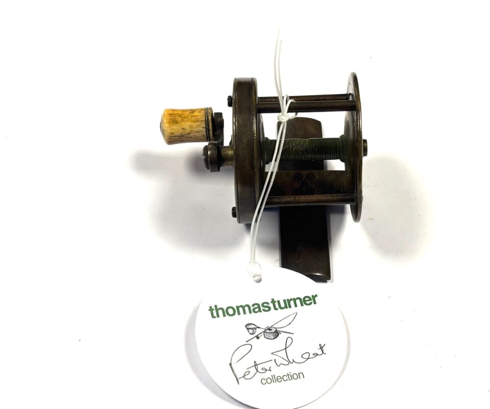   Antique brass multiplier winch reel 1 7/8″ C1860s