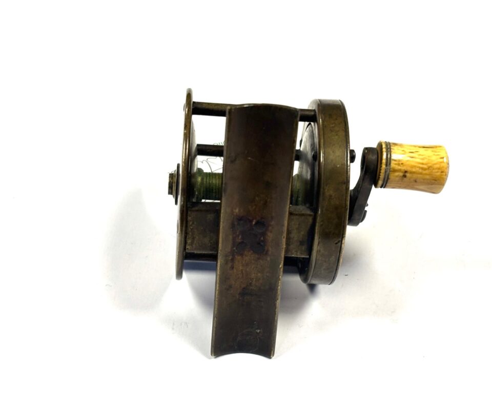   Antique brass multiplier winch reel 1 7/8″ C1860s