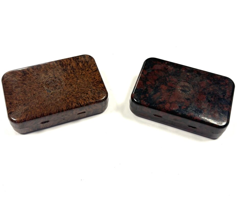   Pair of Hardy Neroda vintage small top pocket fly boxes