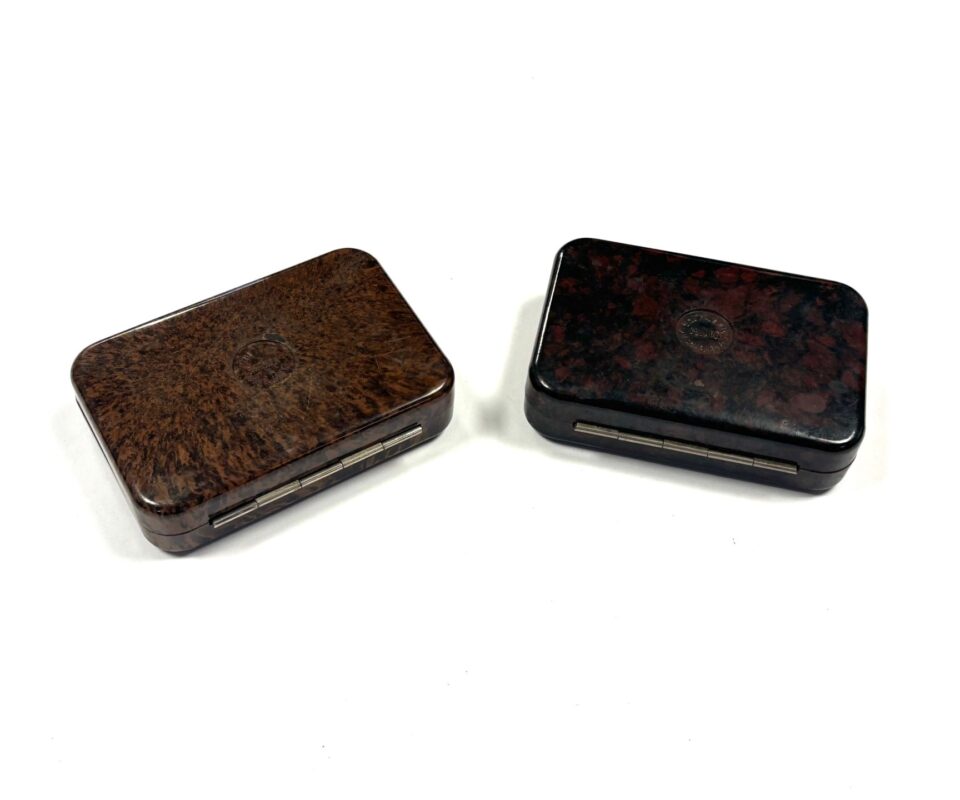   Pair of Hardy Neroda vintage small top pocket fly boxes