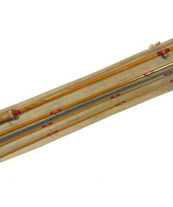   Hardy Salmon Deluxe 9′ 6" 3 piece cane rod with spare tip #7 with Bag