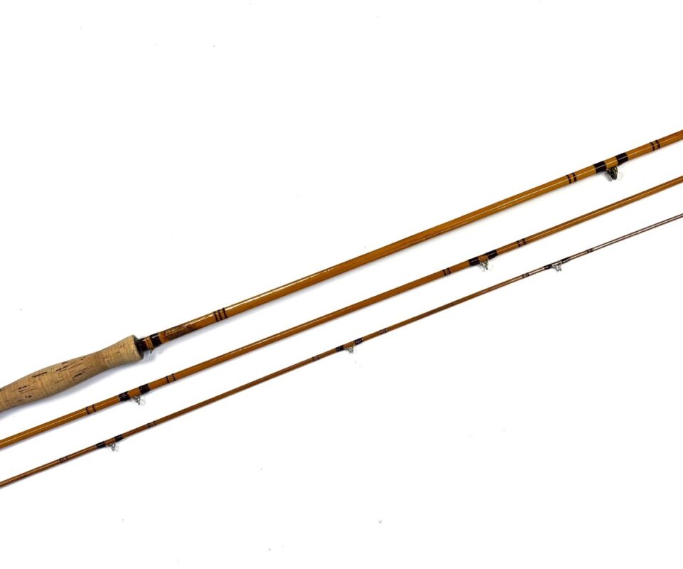   Allcocks Record Breaker 9′ 6" 3 Piece Cane Rod With Bag