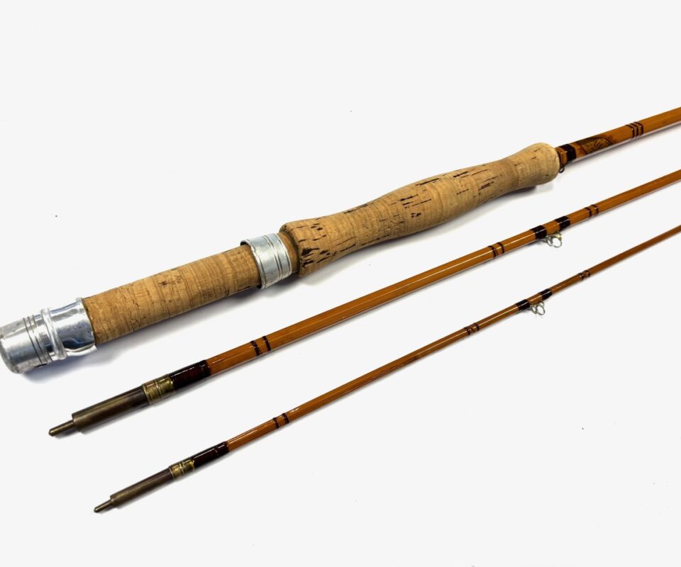   Allcocks Record Breaker 9′ 6" 3 Piece Cane Rod With Bag