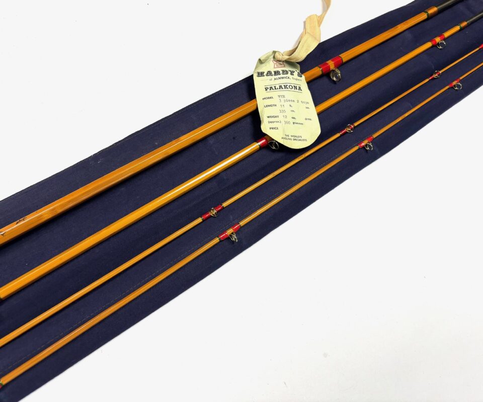   Hardy Wye Palakona cane 11' 3 piece salmon fly rod #7 with Hardy bag & Tags