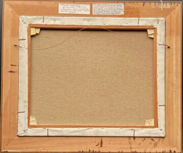 Alternative view of Original Oil Painting by Denys Watkins Pitchford.  'B.B.' Bullfinch Pair on a Snowy Lane  in Northamptonshire