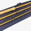R Chapman Deluxe 12' 6" Three Piece Salmon Fly Rod With Bag RARE