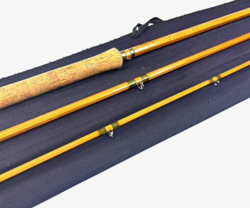   R Chapman Deluxe 12' 6" Three Piece Salmon Fly Rod With Bag RARE