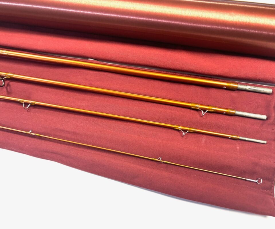   Hardy Angel 9’ 6″ four piece carbon travel fly rod #7, fine with bag and alloy Hardy tube