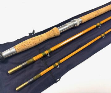   R Chapman Deluxe 12' 6" Three Piece Salmon Fly Rod With Bag RARE