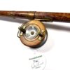 Zepher Style 3" Reel & Wood Rod Butt Display Piece Peter Wheat Collection