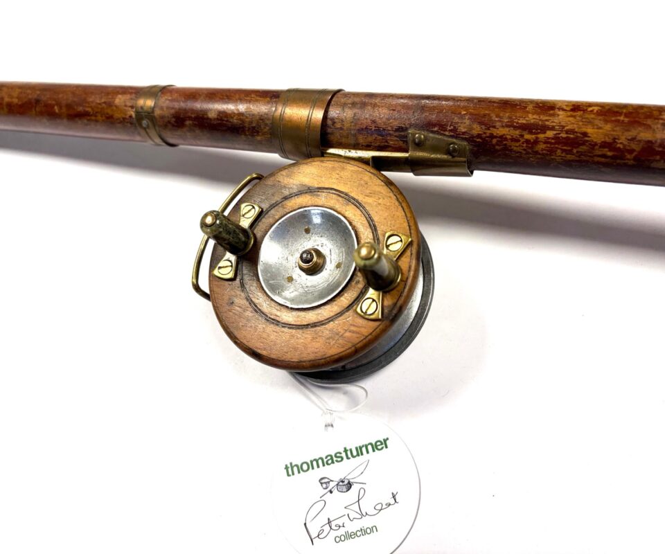 Zepher Style 3" Reel & Wood Rod Butt Display Piece Peter Wheat Collection