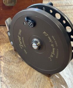 J W Young The Purist 2040 centrepin 4.5″ trotting reel with box mint