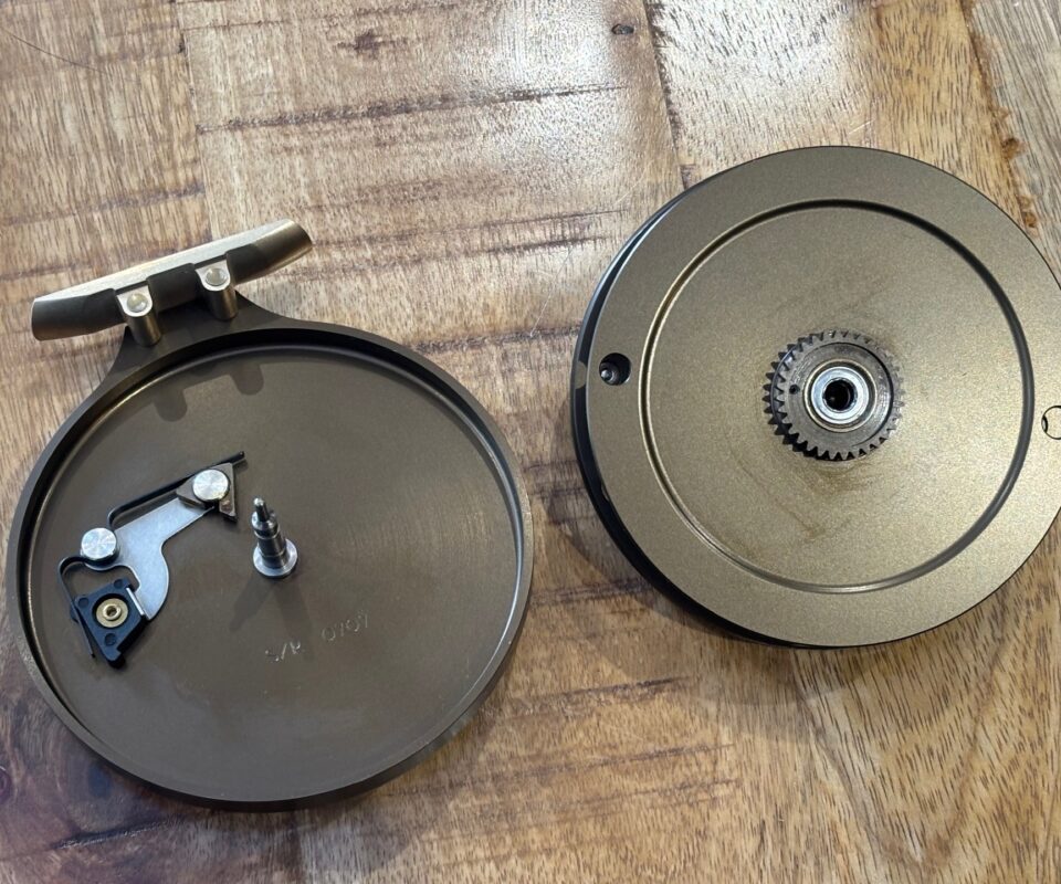 J W Young The Purist 2040 centrepin 4.5″ trotting reel with box mint
