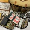 Fishing Bag With Flies, Reels, Priests With Letter etc Part Of The Peter Wheat Collection