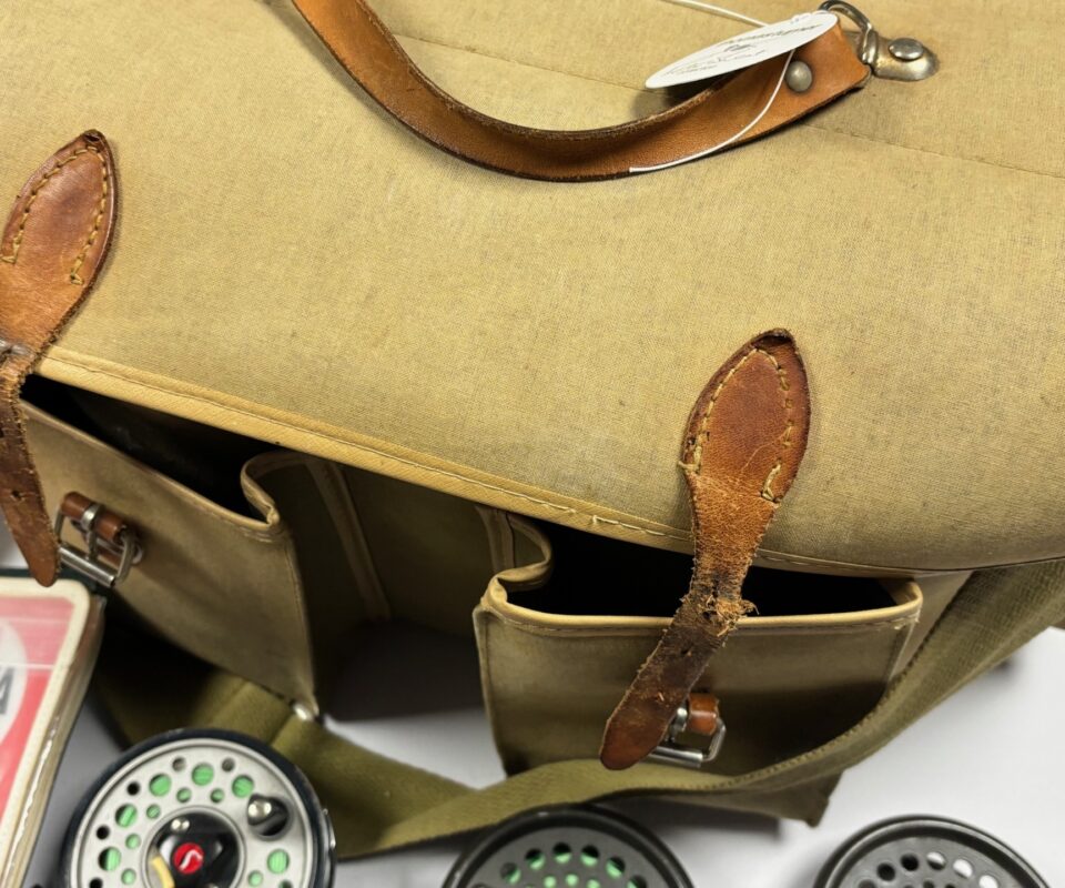 Fishing Bag With Flies, Reels, Priests With Letter etc Part Of The Peter Wheat Collection