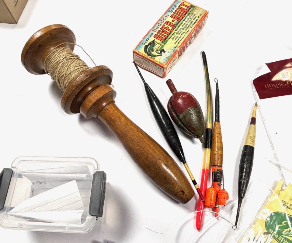 Floats, Line Winders, Fly Tins, Peter Wheat Collection