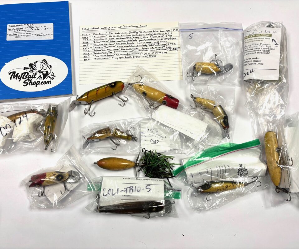Peter Wheat Collection Of South Bend Fishing Lures With Literature