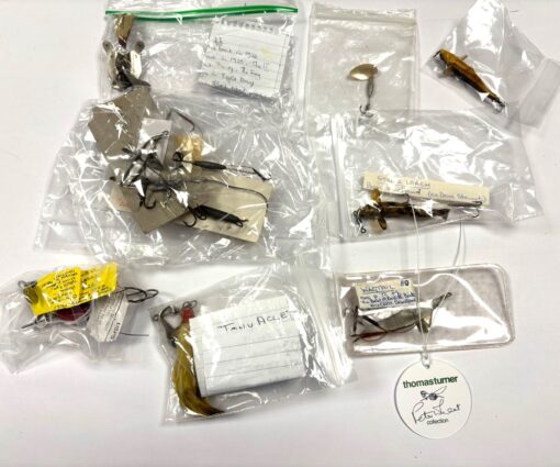 Various Spinners, Baits, Wagtail, Stone Loach Peter Wheat Collection