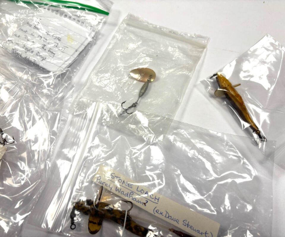 Various Spinners, Baits, Wagtail, Stone Loach Peter Wheat Collection