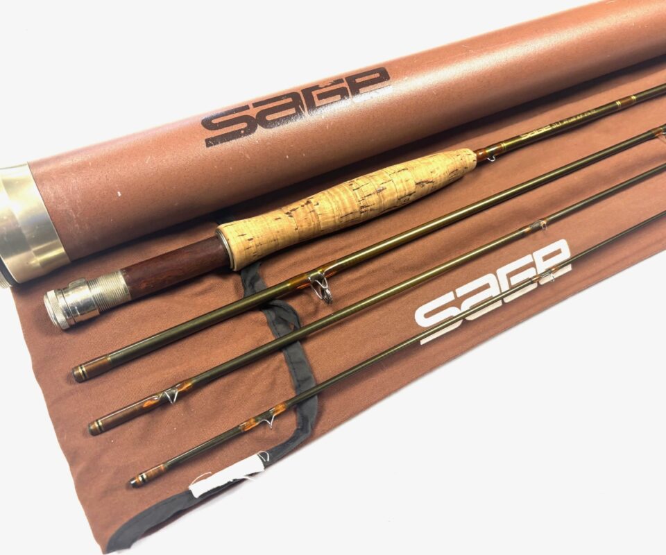 Sage SLT 480-4 Graphite IIIe 8′ Trout Fly Rod Line #4 With Bag And Tube