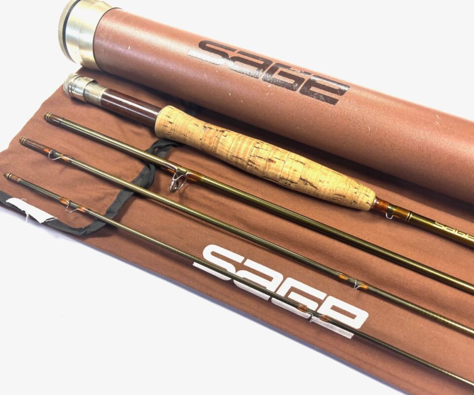 Sage SLT 480-4 Graphite IIIe 8′ Trout Fly Rod Line #4 With Bag And Tube